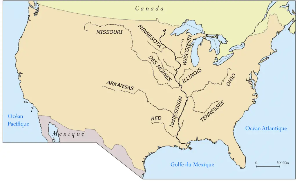 mapa del rio arkansas
