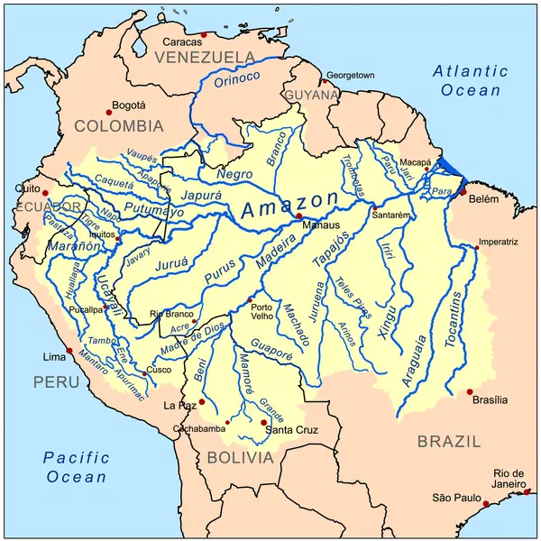 rio solimoes mapa