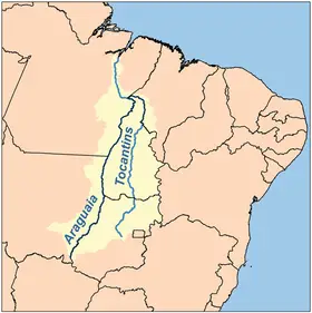 mapa del rio tocantins