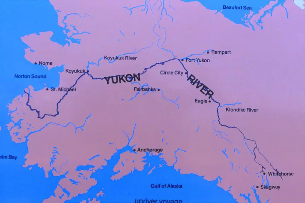 mapa del rio yukon