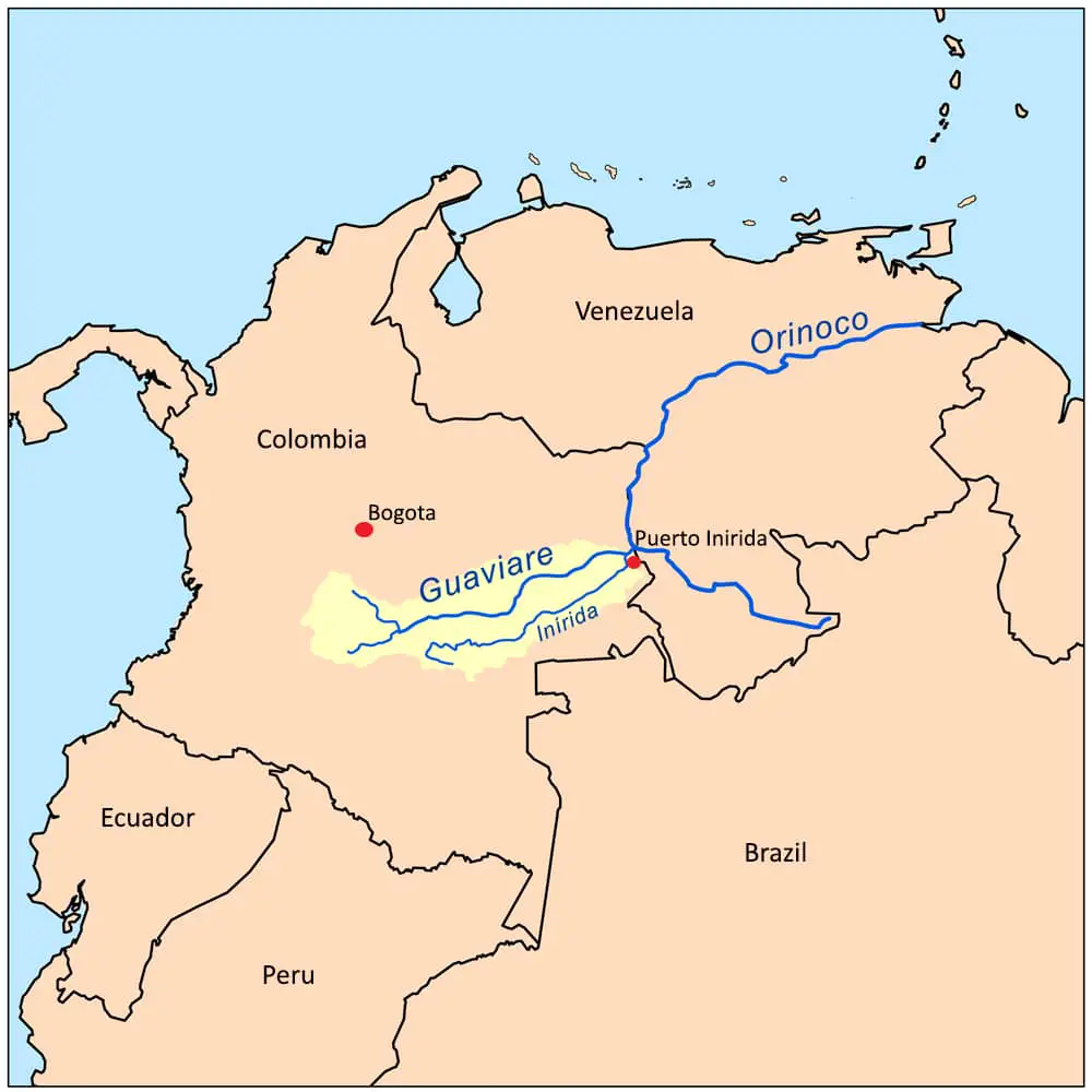 rio guaviare mapa