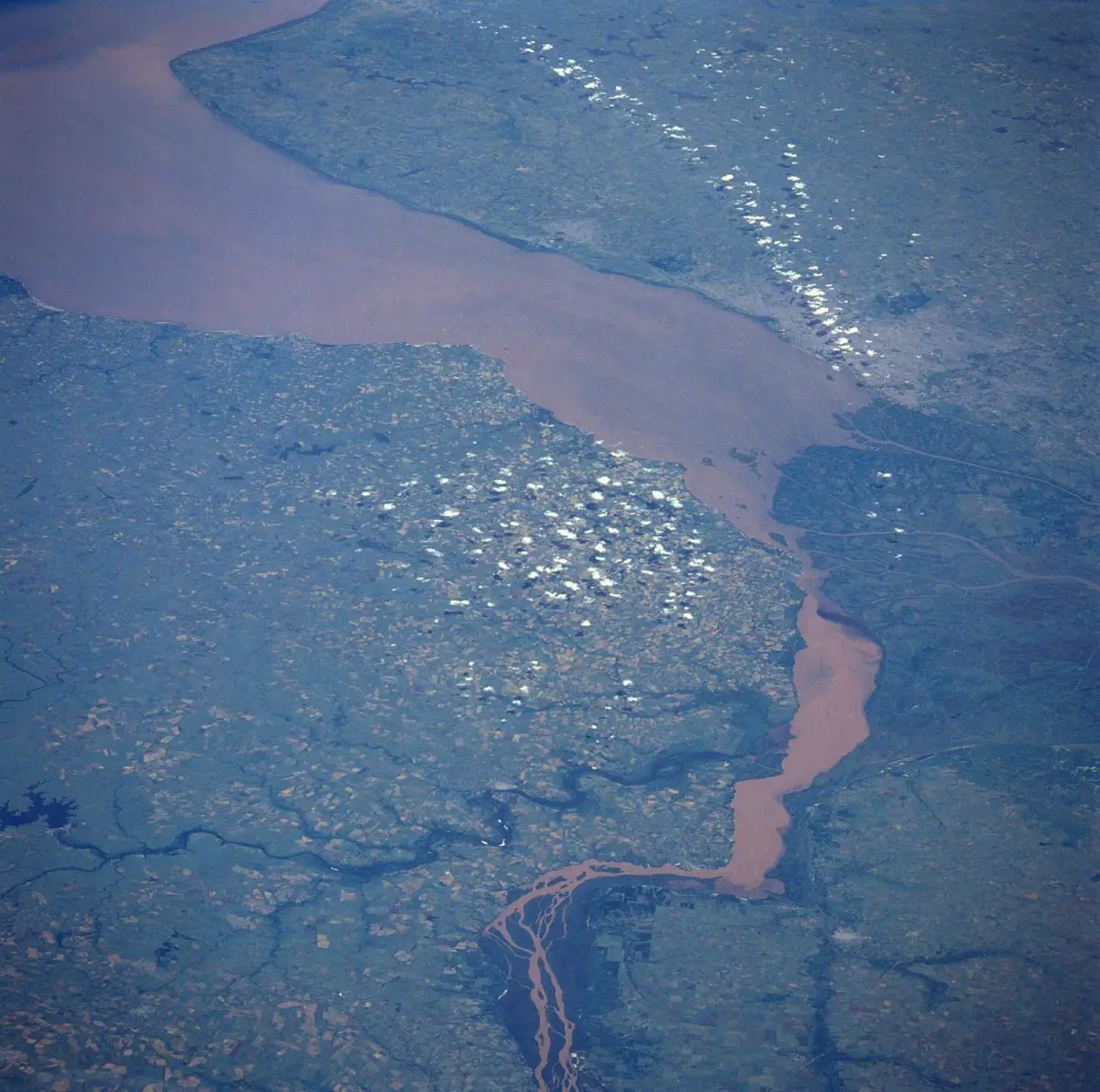 vista aerea del rio de la plata