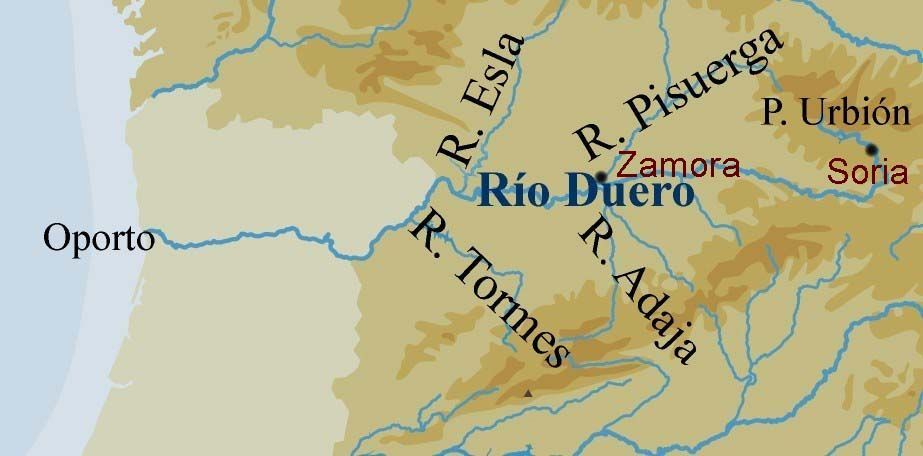 rio duero mapa fisico EL RÍO DUERO: Mapa, Nacimiento, Longitud, y mucho más.