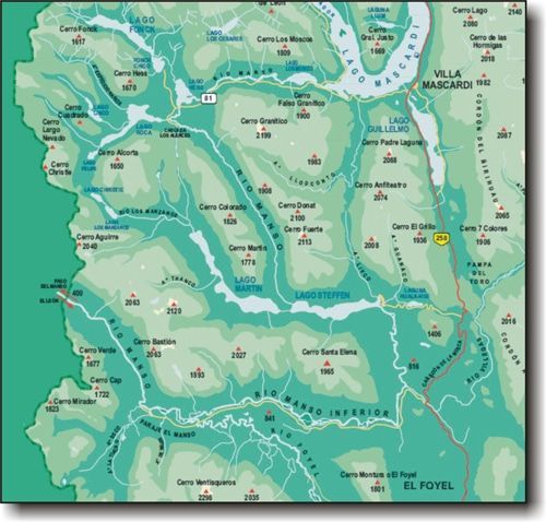 mapa rio manso