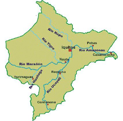 mapa del rio ucayali