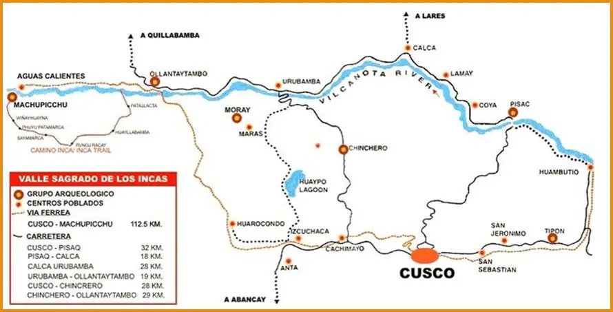 mapa del rio urubamba