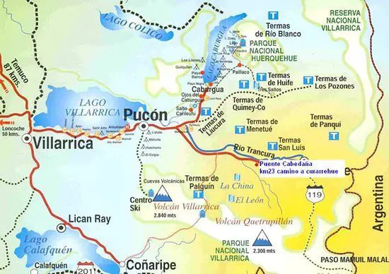 Mapa del río Trancura
