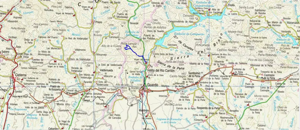 Mapa del río Carrión