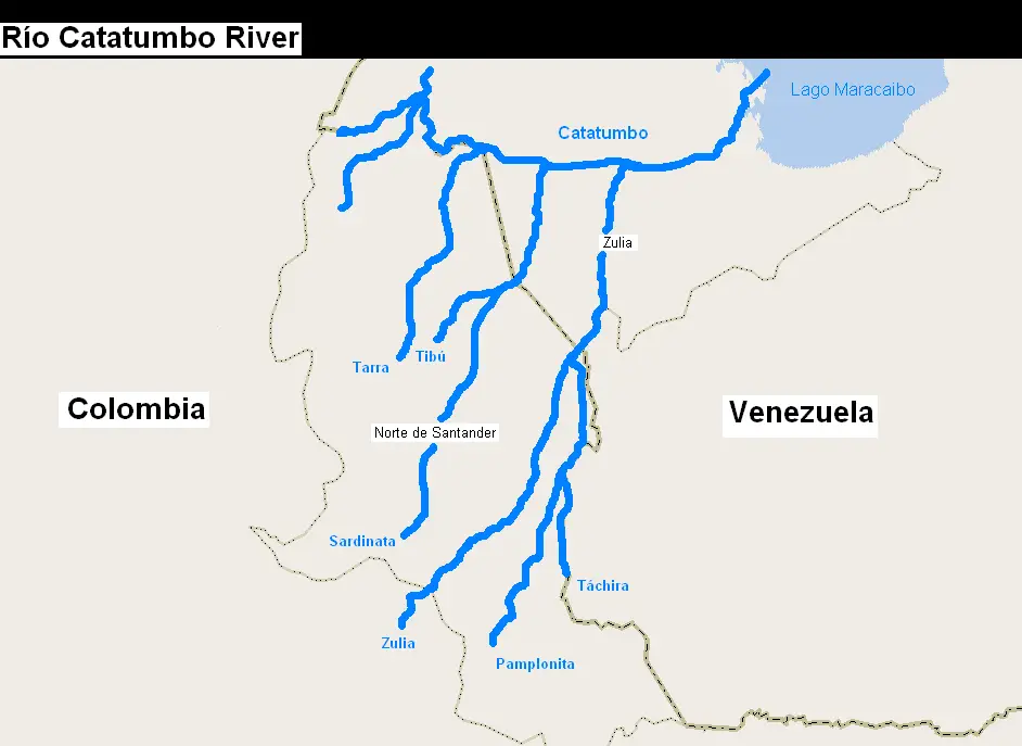 mapa rio catatumbo