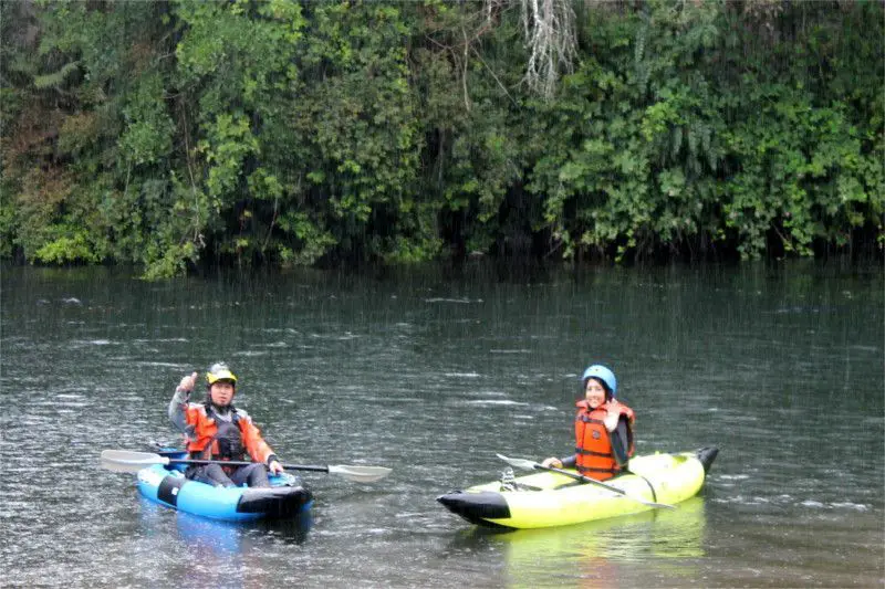 kayak en el rio cautin