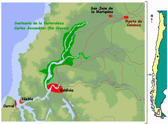 mapa del rio cruces
