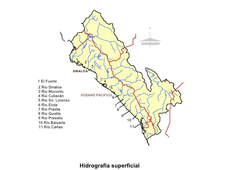 mapa del rio culiacan