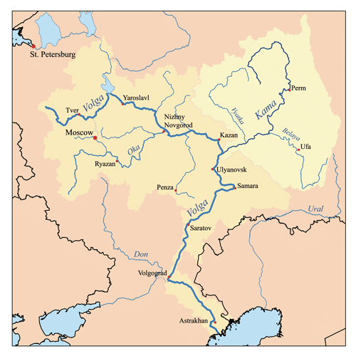 mapa del rio kama