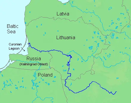 mapa del rio niemen
