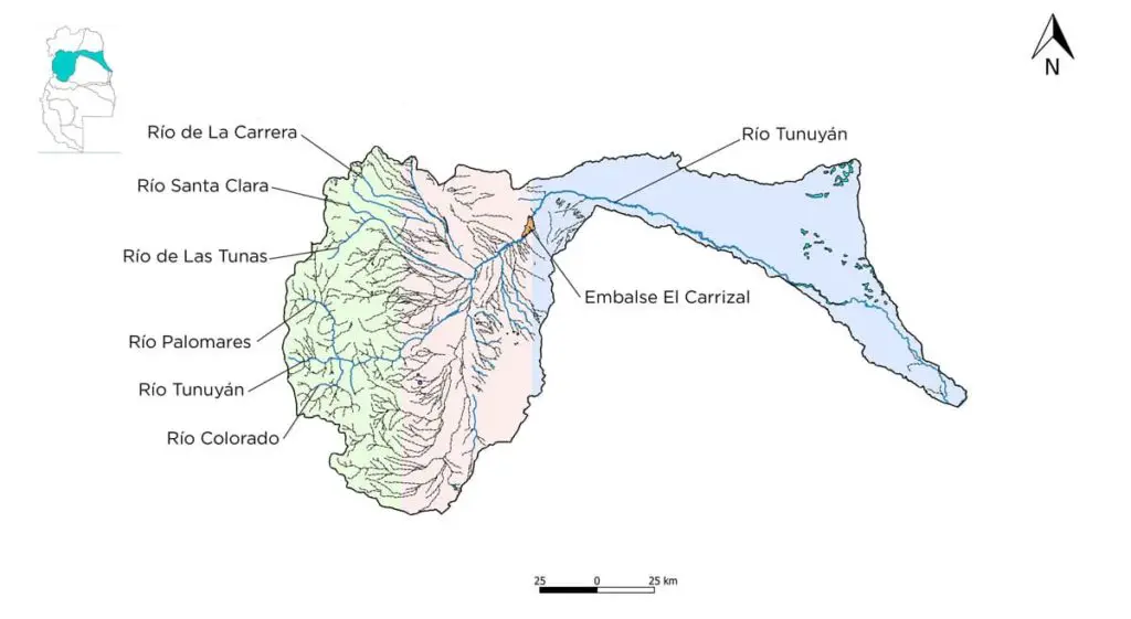 Río Tunuyán mapa, y todo lo que desconoce sobre él