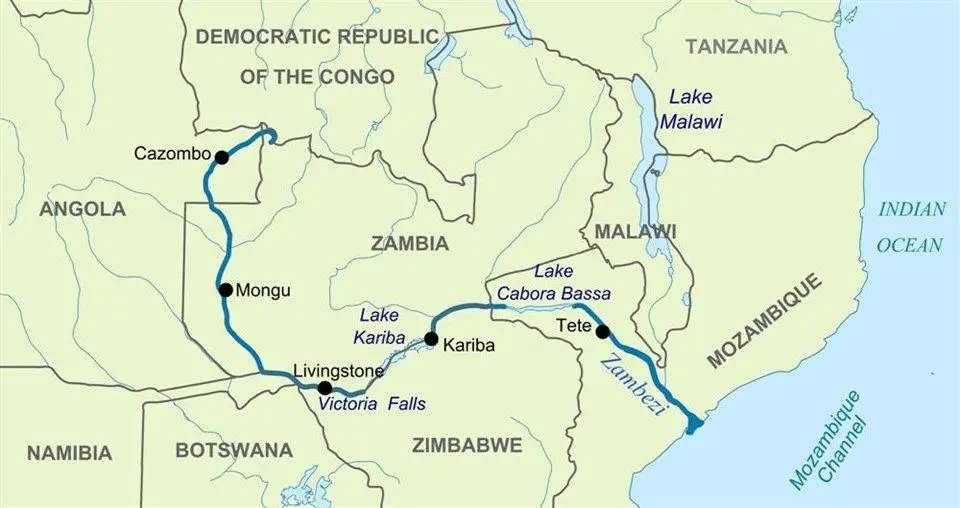 zambeze mapa